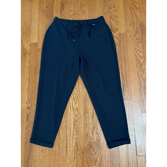 Spanx Air essentials Tapered Pant Women's XL Black Soft Stretch Cuffed Joggers - Picture 1 of 6